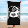 Yin And Yang Koi Carp Fish Print Beach Towel