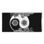 Yin And Yang Koi Carp Fish Print Beach Towel