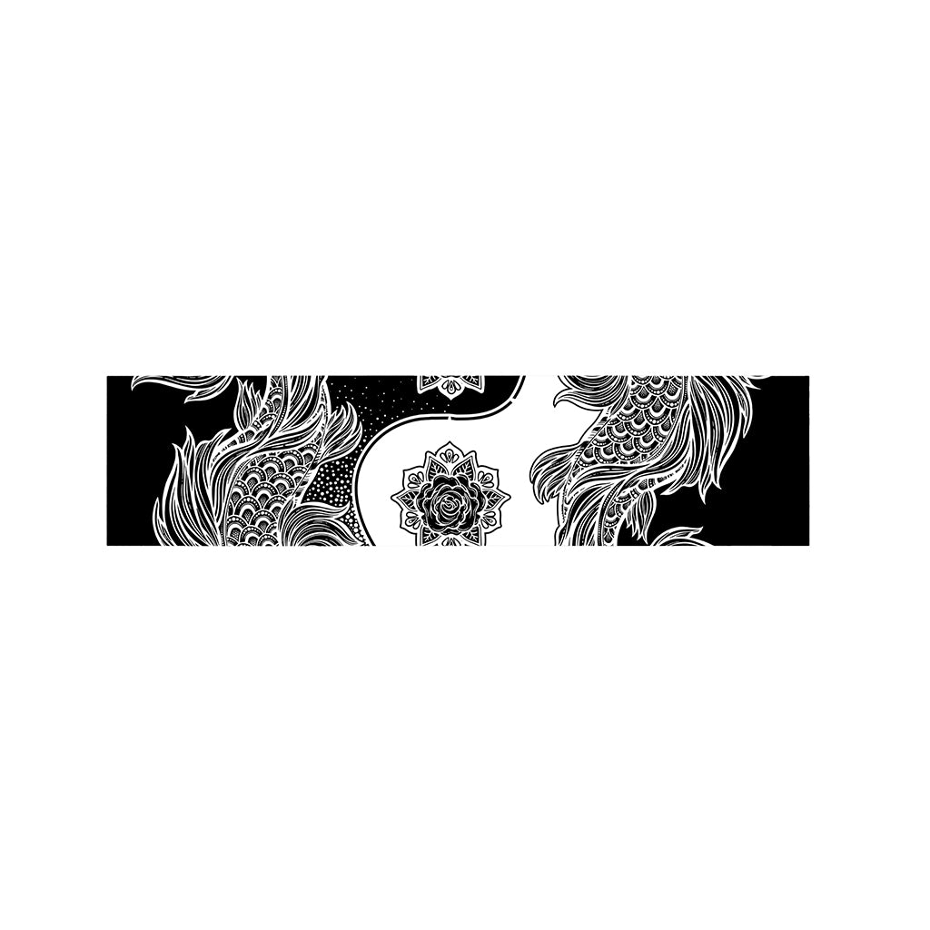Yin And Yang Koi Carp Fish Print Bed Runner