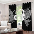 Yin And Yang Koi Carp Fish Print Dimout Grommet Curtains