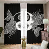 Yin And Yang Koi Carp Fish Print Blackout Pencil Pleat Curtains