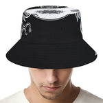 Yin And Yang Koi Carp Fish Print Bucket Hat