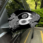 Yin And Yang Koi Carp Fish Print Car Side Mirror Covers
