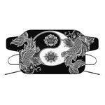 Yin And Yang Koi Carp Fish Print Car Windshield Snow Cover