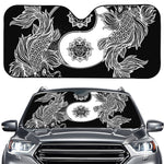 Yin And Yang Koi Carp Fish Print Car Windshield Sun Shade