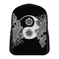 Yin And Yang Koi Carp Fish Print Casual Backpack