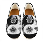 Yin And Yang Koi Carp Fish Print Casual Shoes