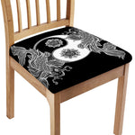 Yin And Yang Koi Carp Fish Print Chair Cushion Cover