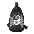 Yin And Yang Koi Carp Fish Print Sling Bag