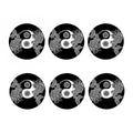 Yin And Yang Koi Carp Fish Print Coaster Set
