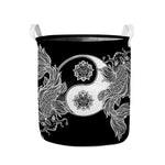 Yin And Yang Koi Carp Fish Print Collapsible Laundry Basket