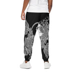 Yin And Yang Koi Carp Fish Print Cotton Pants
