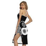 Yin And Yang Koi Carp Fish Print Cross Back Cami Dress