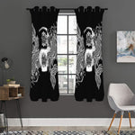 Yin And Yang Koi Carp Fish Print Curtain