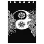 Yin And Yang Koi Carp Fish Print Curtain