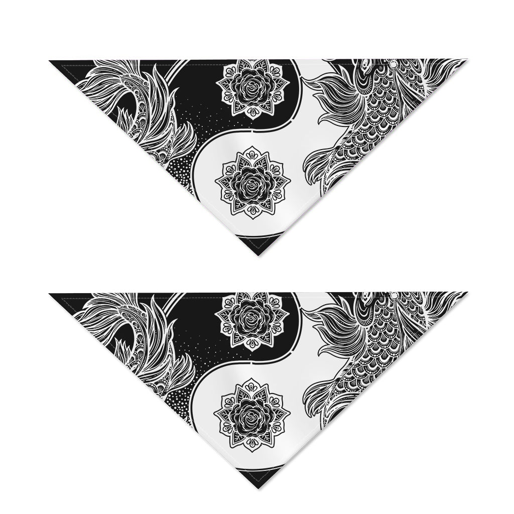 Yin And Yang Koi Carp Fish Print Dog Bandana