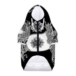 Yin And Yang Koi Carp Fish Print Dog Zip Up Hoodie