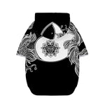 Yin And Yang Koi Carp Fish Print Dog Zip Up Hoodie