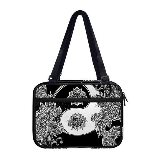 Yin And Yang Koi Carp Fish Print Double Strap Bible Bag