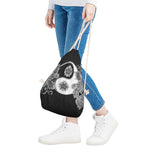 Yin And Yang Koi Carp Fish Print Drawstring Bag