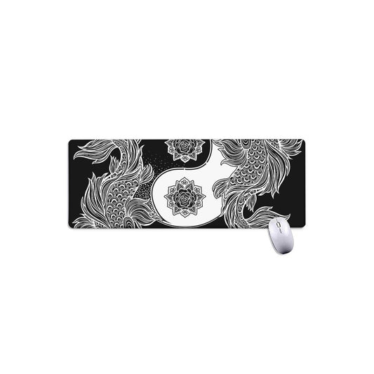 Yin And Yang Koi Carp Fish Print Extended Mouse Pad