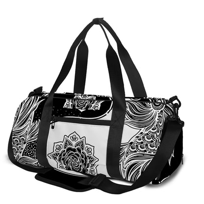 Yin And Yang Koi Carp Fish Print Gym Bag
