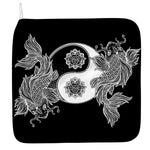 Yin And Yang Koi Carp Fish Print Hand Towel