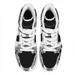 Yin And Yang Koi Carp Fish Print High Top Leather Sneakers