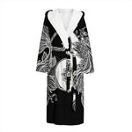 Yin And Yang Koi Carp Fish Print Hooded Bathrobe