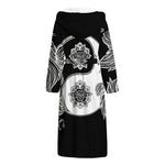 Yin And Yang Koi Carp Fish Print Hooded Bathrobe