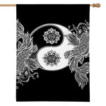 Yin And Yang Koi Carp Fish Print House Flag