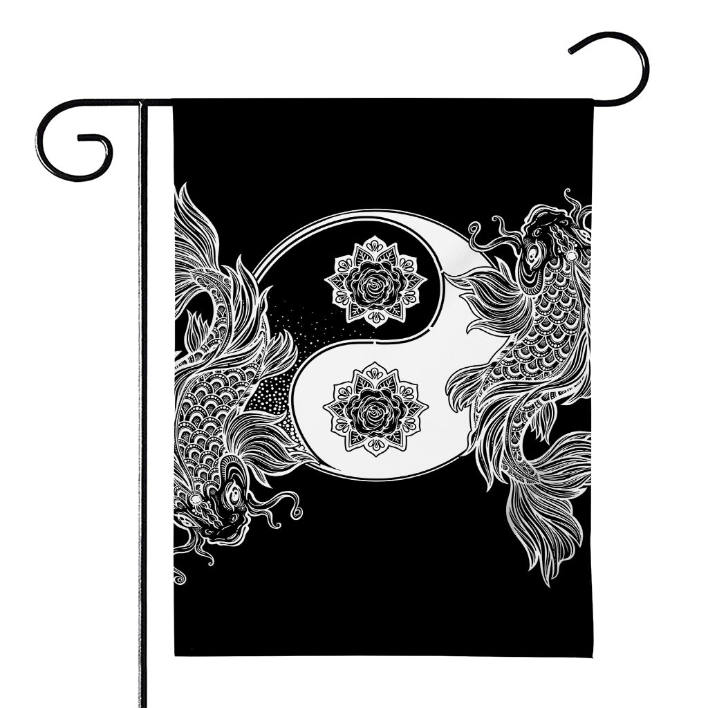 Yin And Yang Koi Carp Fish Print House Flag