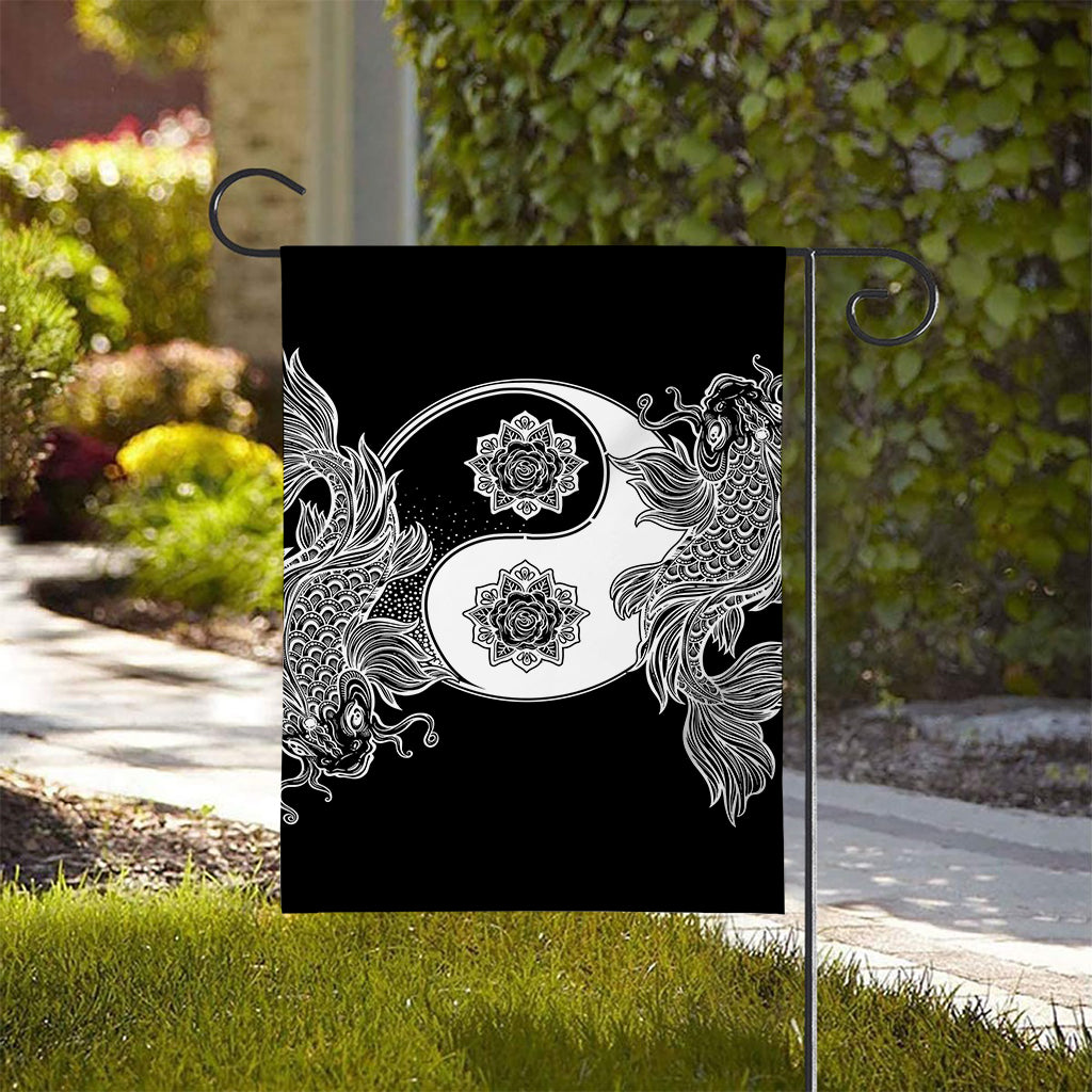 Yin And Yang Koi Carp Fish Print House Flag