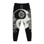 Yin And Yang Koi Carp Fish Print Jogger Pants