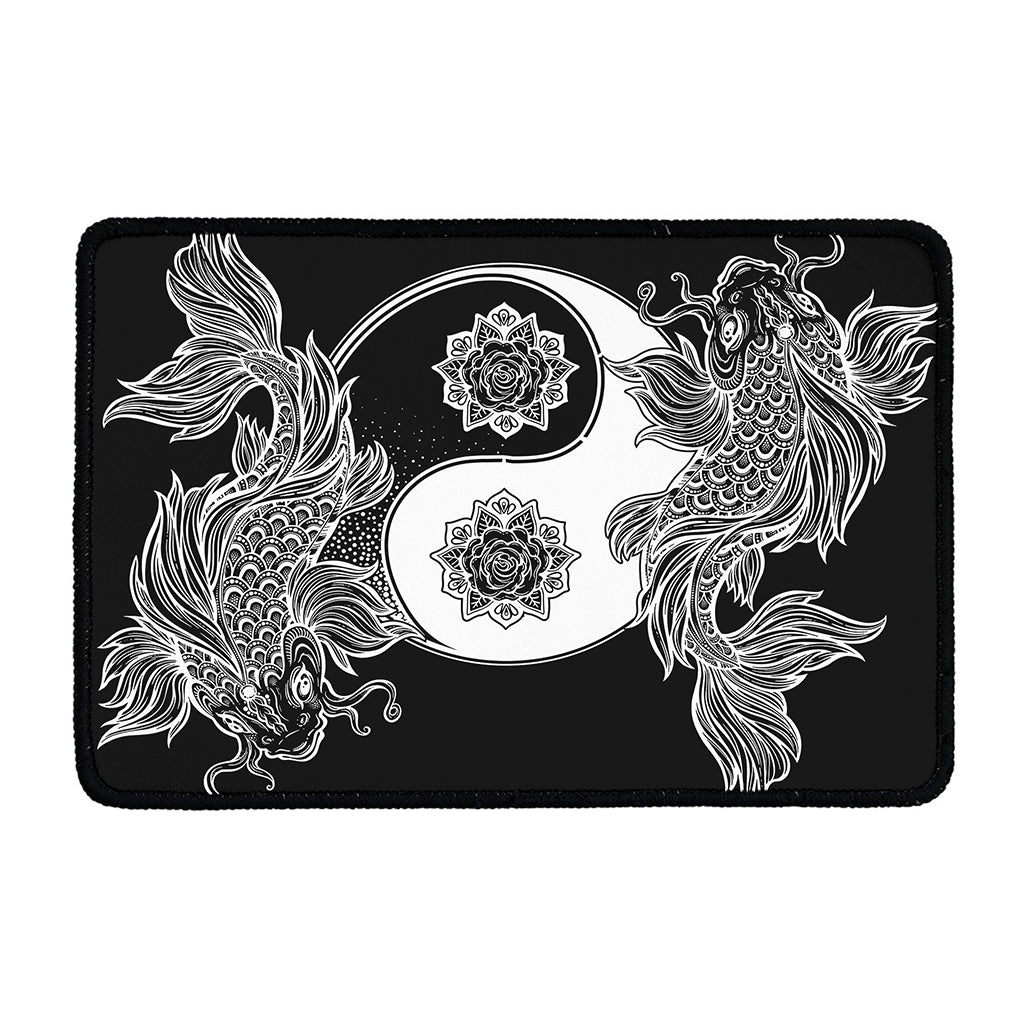 Yin And Yang Koi Carp Fish Print Kitchen Mat