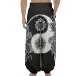 Yin And Yang Koi Carp Fish Print Lantern Pants