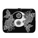 Yin And Yang Koi Carp Fish Print Laptop Sleeve