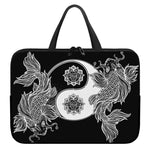 Yin And Yang Koi Carp Fish Print Laptop Sleeve With Handle
