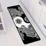 Yin And Yang Koi Carp Fish Print Long Kitchen Mat