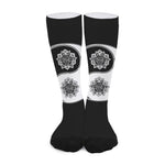 Yin And Yang Koi Carp Fish Print Long Socks