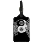 Yin And Yang Koi Carp Fish Print Luggage Tag