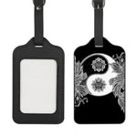 Yin And Yang Koi Carp Fish Print Luggage Tag