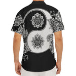 Yin And Yang Koi Carp Fish Print Men's Deep V-Neck Shirt