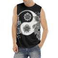 Yin And Yang Koi Carp Fish Print Men's Fitness Tank Top