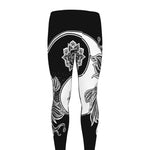 Yin And Yang Koi Carp Fish Print Men's leggings