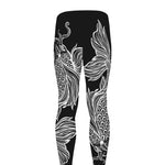 Yin And Yang Koi Carp Fish Print Men's leggings