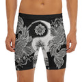 Yin And Yang Koi Carp Fish Print Men's Long Boxer Briefs