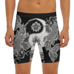 Yin And Yang Koi Carp Fish Print Men's Long Boxer Briefs