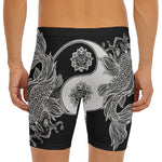 Yin And Yang Koi Carp Fish Print Men's Long Boxer Briefs