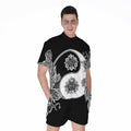 Yin And Yang Koi Carp Fish Print Men's Romper